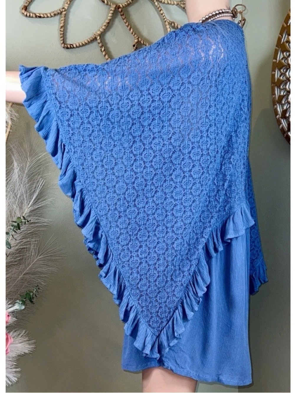 NEW Free People As You Are Romper XS Cornflower Blue Summer Boho - Picture 6 of 16